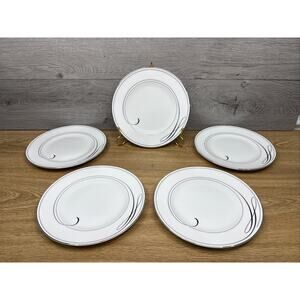WATERFORD Fine Bone China Ballet Ribbon 8.25” Salad Plate - Set of 5